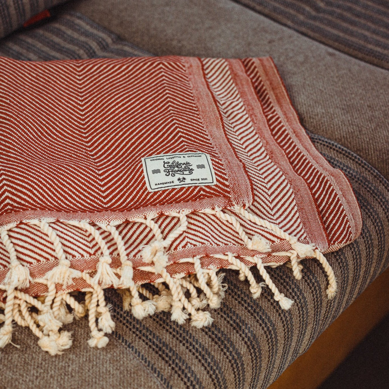 Fouta Beach Towel Brick
