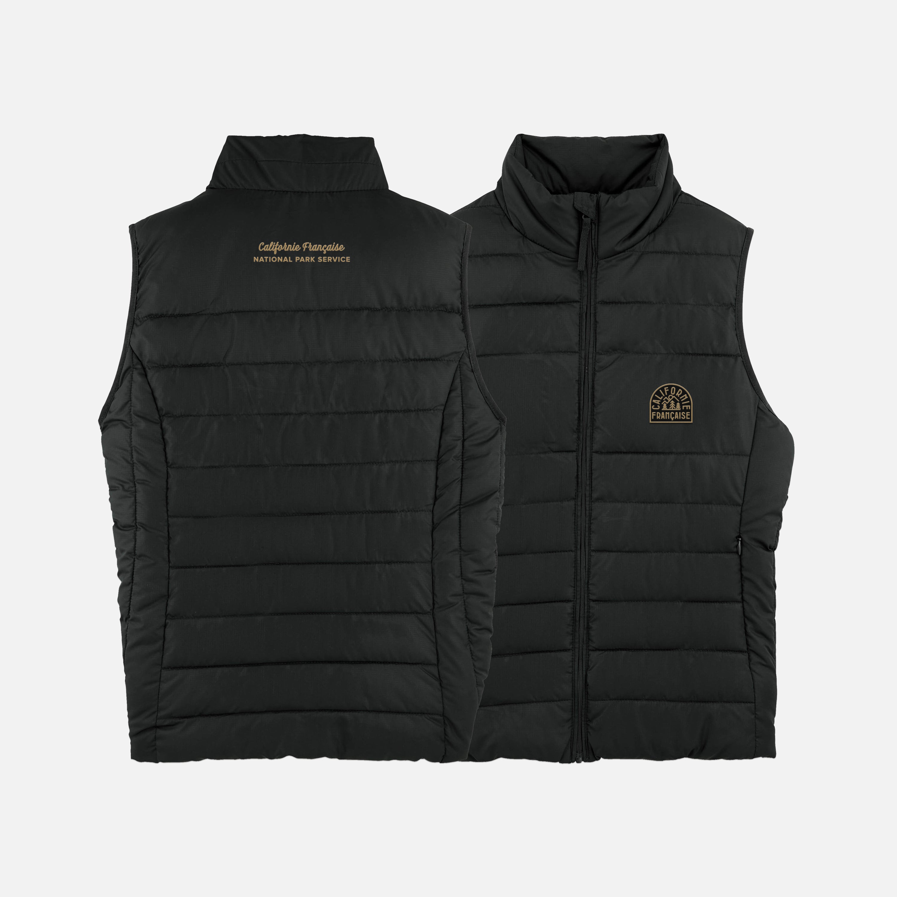 Men Puffy Jacket NPS Emblem Black