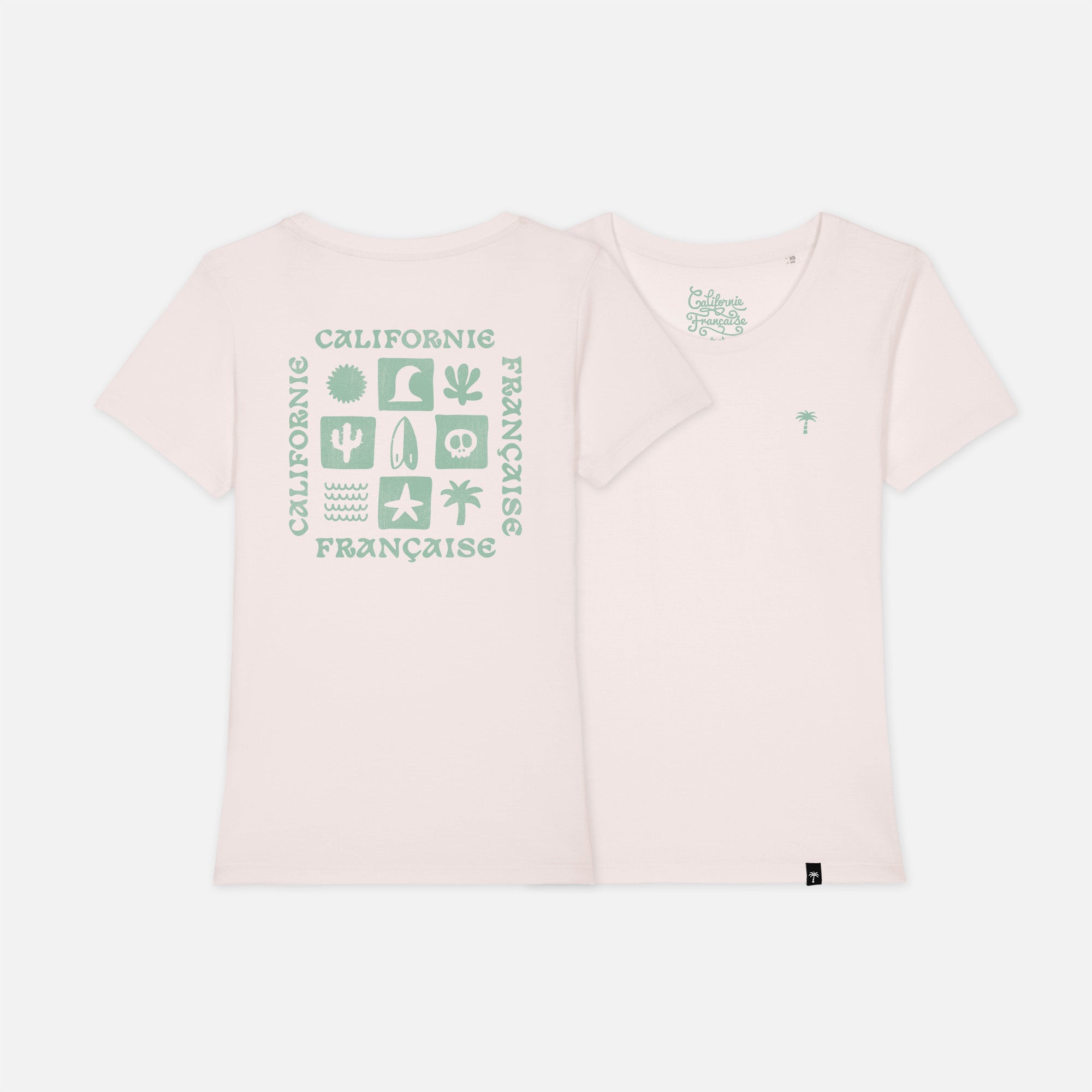 Women T-shirt Checkered Surf